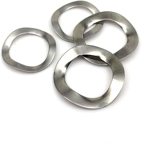 Wave Crinkle Spring Washers, 50pcs M3 M4 M5 M6 M8 M10 M12 M16 M19 M21 M25 304 Stainless Steel Three Wave Type Spring Washer Gasket for Bearing Shafts(M4x8x0.3mm) in Saudi Arabia