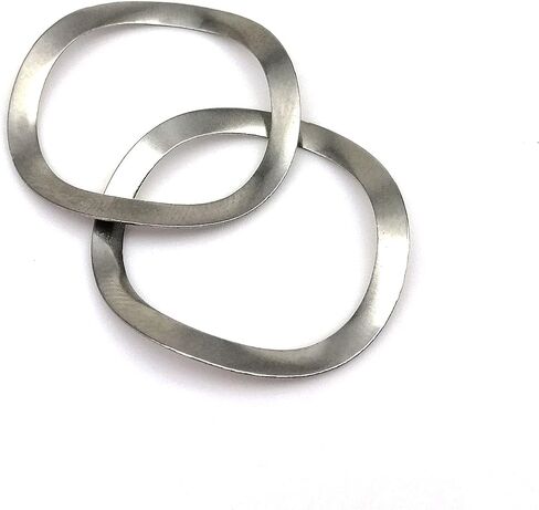 Wave Crinkle Spring Washers, 50pcs M3 M4 M5 M6 M8 M10 M12 M16 M19 M21 M25 304 Stainless Steel Three Wave Type Spring Washer Gasket for Bearing Shafts(M4x8x0.3mm) in Saudi Arabia
