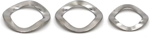Wave Crinkle Spring Washers, 304 Stainless Steel Black Carbon Steel Three Wave Washers Spring Washer M3 M4 M5 M6 M8 M10 M12 M14 M16 M19 M21 M24 M27 M34(Black Carbon Steel,10pcs M16x21) in Saudi Arabia