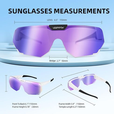 Polarized Sunglasses over Prescription Glasses Flip up Sports Sunglasses for Men Women Oversized UV Protection Shades in Kuwait