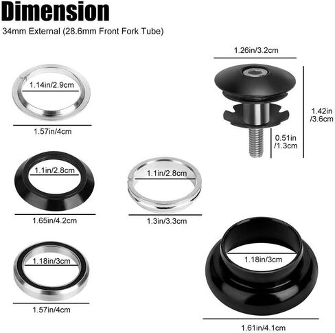 TeamWill 2pcs 34mm 1-1/8 " in Saudi Arabia