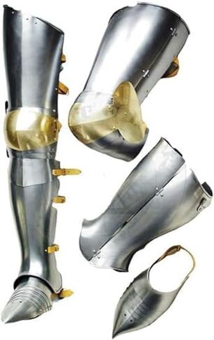 Medieval Halloween Warrior Leg Guard Armor Steel Graves Medieval Costume Rustic Vintage Home Decor Gifts BY Nautical product in Saudi Arabia