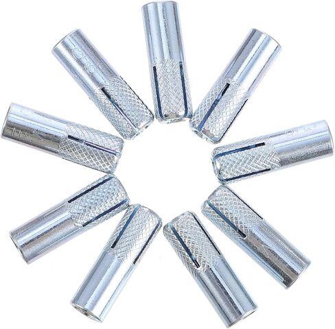GLEAVI 50pcs Drop Expansion Anchors Sleeves for Concrete Heavy Duty Bolts for Wall and Ceiling Fixing Easy Installation and Resistant in Saudi Arabia