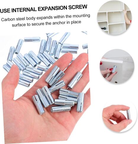 GLEAVI 50pcs Drop Expansion Anchors Sleeves for Concrete Heavy Duty Bolts for Wall and Ceiling Fixing Easy Installation and Resistant in Saudi Arabia