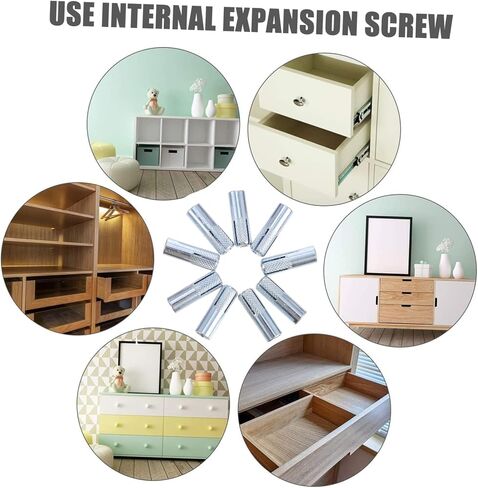 GLEAVI 50pcs Drop Expansion Anchors Sleeves for Concrete Heavy Duty Bolts for Wall and Ceiling Fixing Easy Installation and Resistant in Saudi Arabia