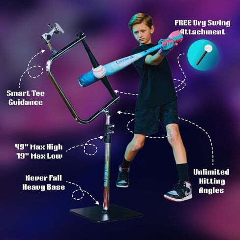 Baseball و Softball Batting Swing Train ، Tee Tee ، يساعد Tee على إتقان طريق التأرجح المثالي مع مدرب AI App Swing ، وهو مثالي للكرة اللينة أو الضرب البيسبول in Saudi Arabia