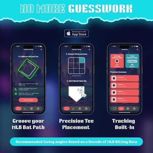 Baseball و Softball Batting Swing Train ، Tee Tee ، يساعد Tee على إتقان طريق التأرجح المثالي مع مدرب AI App Swing ، وهو مثالي للكرة اللينة أو الضرب البيسبول in Saudi Arabia