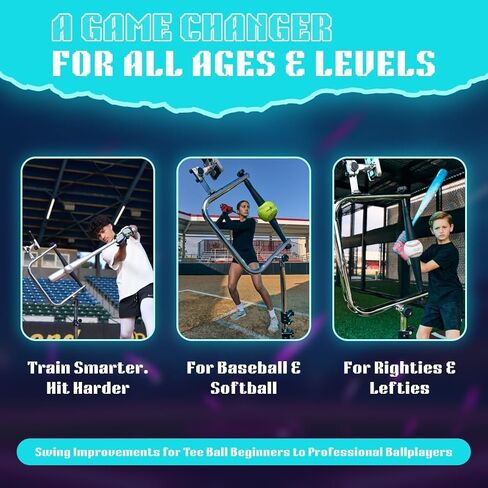 Baseball و Softball Batting Swing Train ، Tee Tee ، يساعد Tee على إتقان طريق التأرجح المثالي مع مدرب AI App Swing ، وهو مثالي للكرة اللينة أو الضرب البيسبول in Saudi Arabia
