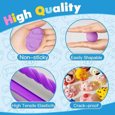 36 Colors Air Dry Clay,Magic Modeling Clay with Tools,Ultra Light DIY Modeling Clay for Kids,Children,DIY Crafts,Creative Art Crafts at Home,School in Saudi Arabia