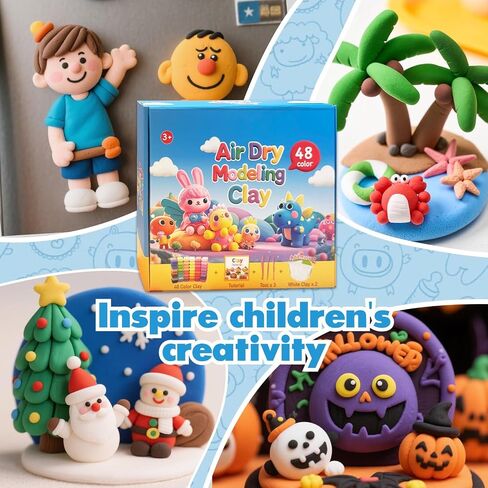 36 Colors Air Dry Clay,Magic Modeling Clay with Tools,Ultra Light DIY Modeling Clay for Kids,Children,DIY Crafts,Creative Art Crafts at Home,School in Saudi Arabia