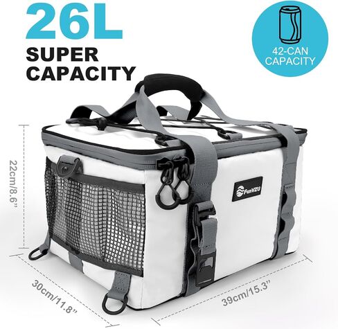 Paddle Board Cooler, Waterproof SUP Cooler Bag with TPU Zipper, Durable PVC Material, 26L Capacity Fits 42 Cans, Paddle Board Accessories for Stand-Up Paddleboard, Beach, Camping, Kayaking in Kuwait