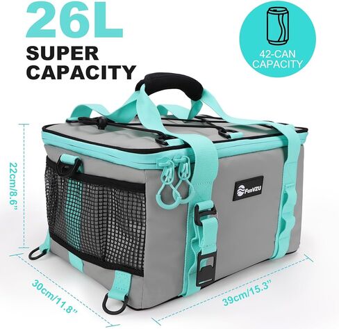 Paddle Board Cooler, Waterproof SUP Cooler Bag with TPU Zipper, Durable PVC Material, 26L Capacity Fits 42 Cans, Paddle Board Accessories for Stand-Up Paddleboard, Beach, Camping, Kayaking in Kuwait