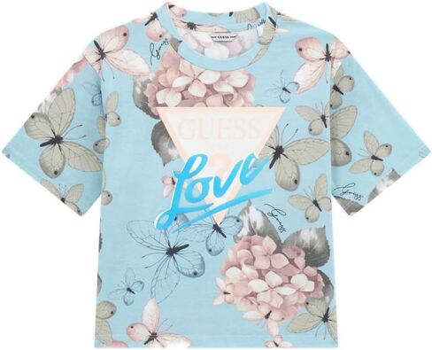 GUESS Girls' Eco Short Sleeve All Over Print T-Shirt in Saudi Arabia