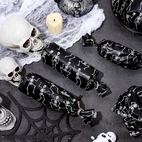240Pcs Halloween Wax Sheet - Black, White, Skeleton - Deli Paper, Food Wrapping, Waterproof, Oil Proof Liners for Party, Picnic, Kitchen, Baking Supplies, 9.8 x 8.3 Inch in Saudi Arabia