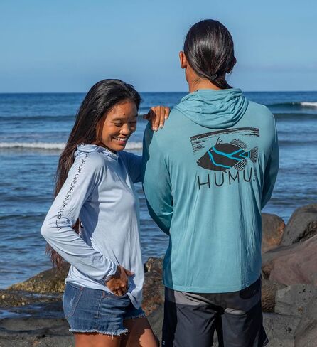Humu Surf Bamboo Hoodie خفيفة الوزن - نساء - Slate Ultra Soft ، خفيفة الوزن ، UPF 50+ حماية من أشعة الشمس ، والأنشطة الخارجية in Saudi Arabia