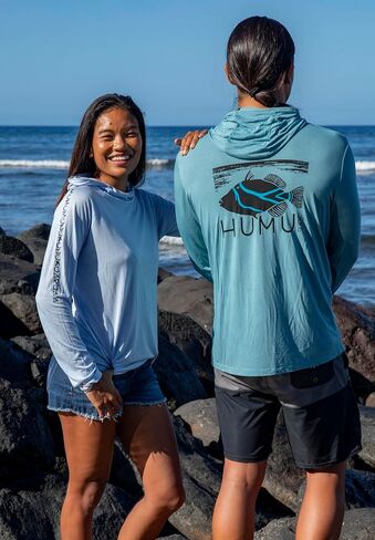Humu Surf Bamboo Hoodie خفيفة الوزن - نساء - Slate Ultra Soft ، خفيفة الوزن ، UPF 50+ حماية من أشعة الشمس ، والأنشطة الخارجية in Saudi Arabia