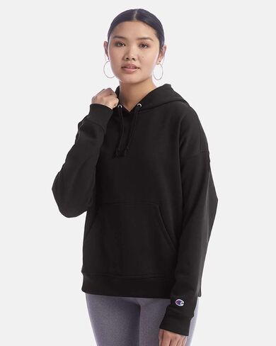 Champion Womens Powerblend Hooded Sweatshirt, L, Maroon in Saudi Arabia