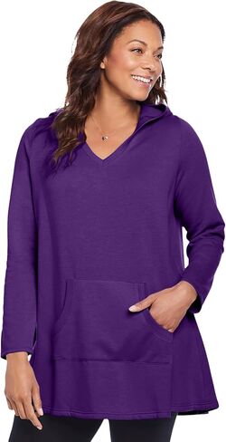 Woman Within Plus Size Pocket Hoodie Sweatshirt in Saudi Arabia
