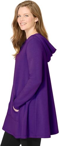 Woman Within Plus Size Pocket Hoodie Sweatshirt in Saudi Arabia