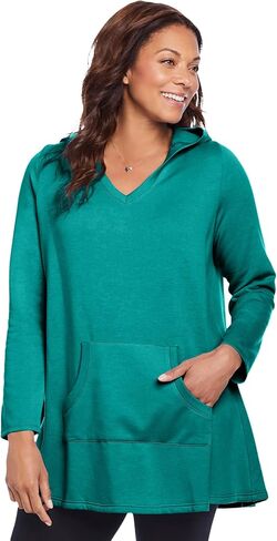 Woman Within Plus Size Pocket Hoodie Sweatshirt in Saudi Arabia