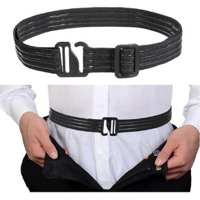 Belt Style Shirt Stay Adjustable Belt Style Stays Keepers Elastic Belt for Police Military Law with Non-slip Glue in Kuwait
