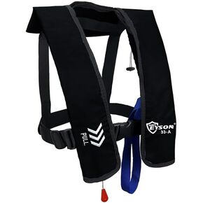 Automatic Inflatable Life Jacket|Life Vest for Adults|PFD Low Profile|Supports up to 330 lbs(YSH700) in Kuwait