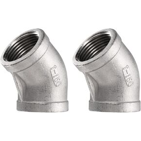 HARFINGTON 45 Degree Elbow Cast Pipe Fitting 1/8" NPT Female 304 Stainless Steel Elbow Fitting Thread Connector for Water Fuel Air Plumbing Applications in Saudi Arabia