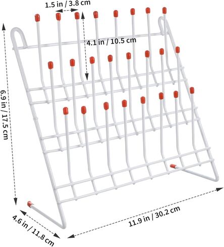 أنبوب تجفيف أنبوب المختبر المكون من 24 موقعًا ، حامل تجفيف ، حامل تجفيف قوي للتجفيف للزجاجات ومعدات المختبر in Kuwait