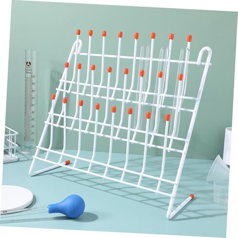 أنبوب تجفيف أنبوب المختبر المكون من 24 موقعًا ، حامل تجفيف ، حامل تجفيف قوي للتجفيف للزجاجات ومعدات المختبر in Kuwait