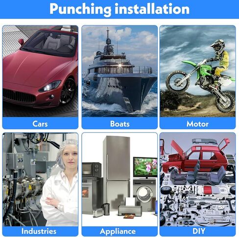 6 Pcs Momentary Push Button Switch 12V Metal Waterproof Momentary Switch 12mm 1/2'' Round Power Button for RV Truck Boat Marine 2 Pin Push ON in Saudi Arabia