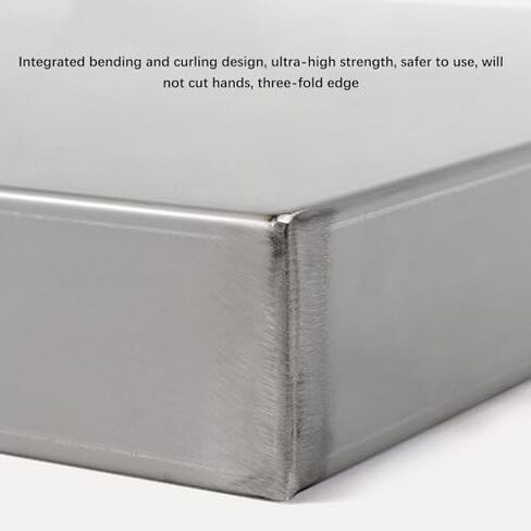 Leakproof Stainless Steel Oil Tank Spill Tray, Rectangular Drain Pan for Oil Change, Kitchen & Garage Spill Containment, 23.62"x15.75"x1" Drainage Platform, Durable & Easy to Clean in Saudi Arabia