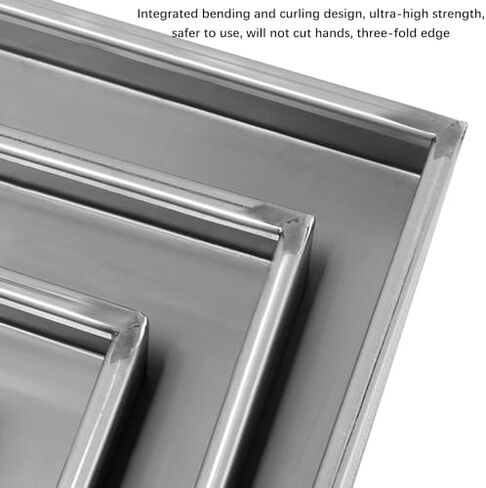 Leakproof Stainless Steel Oil Tank Spill Tray, Rectangular Drain Pan for Oil Change, Kitchen & Garage Spill Containment, 23.62"x15.75"x1" Drainage Platform, Durable & Easy to Clean in Saudi Arabia