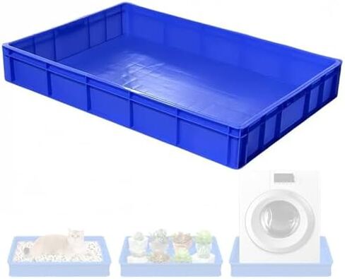 Versatile Drip Tray for Plants & Pets - Stackable Plastic Oil Drain Pan, One-Piece Molding, Large Storage Solution (Blue, 96x46x11cm / 38x18x4in) in Saudi Arabia