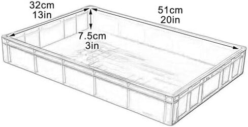 Versatile Drip Tray for Plants & Pets - Stackable Plastic Oil Drain Pan, One-Piece Molding, Large Storage Solution (Blue, 96x46x11cm / 38x18x4in) in Saudi Arabia