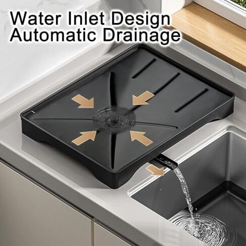 Lightweight Plastic Drip Tray with Non-Slip Base, Side Drop Slope for Efficient Dish Draining - Premium Drip Pan for Kitchen Use (White) in Saudi Arabia