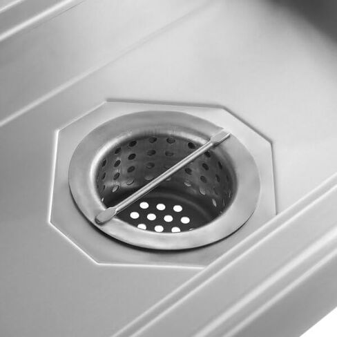 حوض أرضي مع صر ، مصفاة مقاوم مقاس 14 مقاييس ، 12 × 42 بوصة ، سلة مصفاة على طراز المترو ، سلة مصفاة قابلة للإزالة in Kuwait