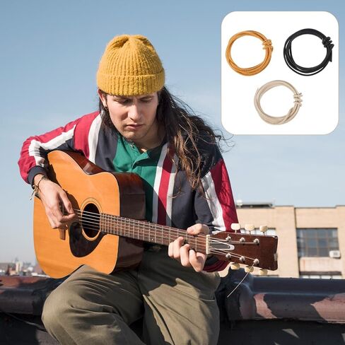 3 PCS باكس القماش سلك كهربائي غويار مغطاة سلك الغيتار مضفر شمعي على طراز خمر 1M كل ماصة 3.3 قدم الأسلاك الأسلاك البيضاء الصفراء الأسود لأسلاف ترقيات كهربائية طراز خمر على الطراز القديم in Kuwait