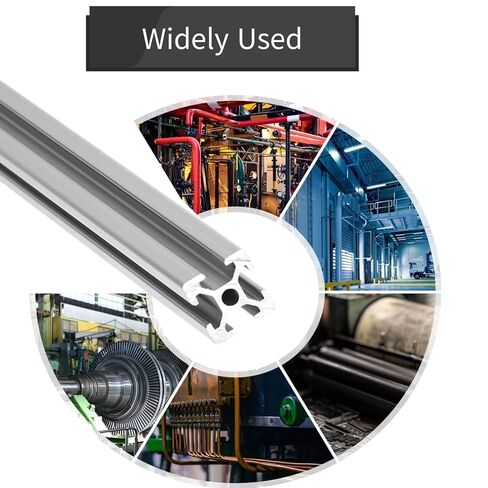 2020 600mm 2PCS Aluminum Extrusion Profile European Standard Anodized Linear Rail, for DIY 3D Printer Workbench CNC (23.62inch) in Kuwait