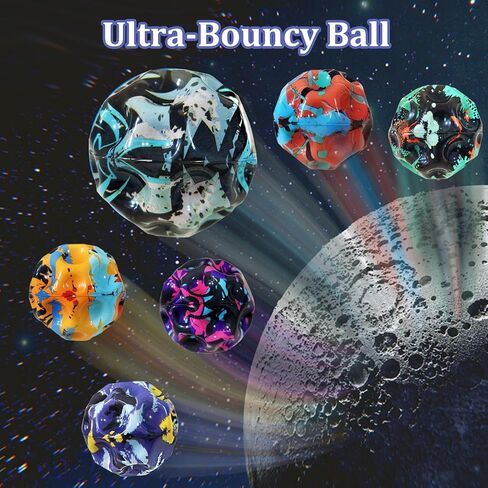 6 Pack Super High Moon Bouncy Balls Bulk Funny Ball for Improve Hand Eye Coordination Training for Athletes Wall Ball Bouncing Jumping Easy for Take Stress Big Funny Sport for Indoor Outdoor for Sport in Saudi Arabia