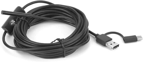 RiToEasysports Long Lasting 3 in 1 Endoscope 5.5 Mm Lens 5m Cable IP67 Waterdes Inspection Camera for Maintenance Workers in Saudi Arabia
