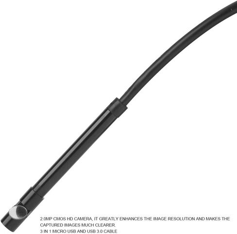 RiToEasysports Long Lasting 3 in 1 Endoscope 5.5 Mm Lens 5m Cable IP67 Waterdes Inspection Camera for Maintenance Workers in Saudi Arabia