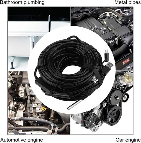 USB Endoscope Inspection Camera 720P HD Flexible Snake Tube with 6 LED Lights for Android Smartphones 20 Meter Length 5.5mm Diameter in Saudi Arabia