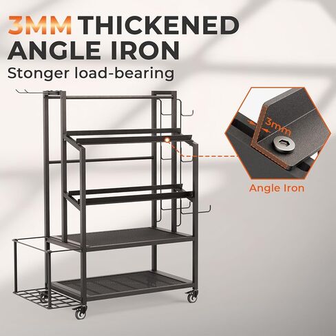 حامل وزن دمبل رف - رف الوزن القابل للتعديل للدمبل ، رف تخزين صالة الألعاب الرياضية للليوغا حصيرة الرغوة kettlebells ، منظم تخزين معدات التمرين مع عجلات in Kuwait