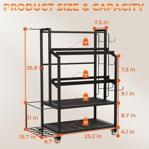 حامل وزن دمبل رف - رف الوزن القابل للتعديل للدمبل ، رف تخزين صالة الألعاب الرياضية للليوغا حصيرة الرغوة kettlebells ، منظم تخزين معدات التمرين مع عجلات in Kuwait