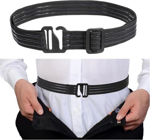 Belt Style Shirt Stay Adjustable Belt Style Stays Keepers Elastic Belt for Police Military Law with Non-slip Glue in Kuwait