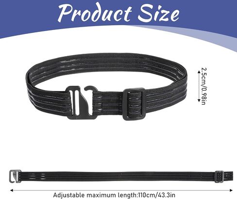 Belt Style Shirt Stay Adjustable Belt Style Stays Keepers Elastic Belt for Police Military Law with Non-slip Glue in Kuwait