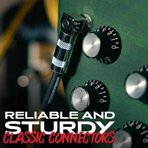 by Gator Cases Backline Series 10 Ft Braided Guitar Instrument Cable, Straigh to Right Angle, Red/Black (GCWB-INS-10RABRD) in Saudi Arabia