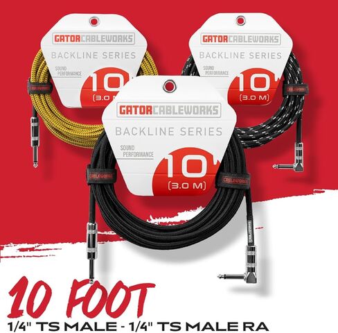 بواسطة CASES GATAR CASELLES Backline Series 10 FT CABLE ANCHELLENT ANCHELLAND ، straigh إلى الزاوية اليمنى ، الأحمر/الأسود (GCWB-INS-10RABRD) in Kuwait