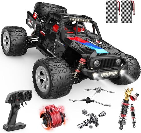 DEERC 207E 1/10 سيارة RC بدون فرش للبالغين ، 55+KMH 4WD HOBBY ELECTRAL OR-ROAR RORC TRACK ، HOPBY GRADE HIST HIE REAME REALY RALLE in Saudi Arabia