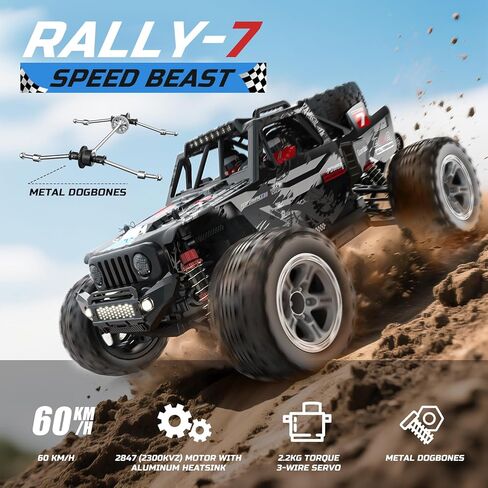 DEERC 207E 1/10 سيارة RC بدون فرش للبالغين ، 55+KMH 4WD HOBBY ELECTRAL OR-ROAR RORC TRACK ، HOPBY GRADE HIST HIE REAME REALY RALLE in Saudi Arabia